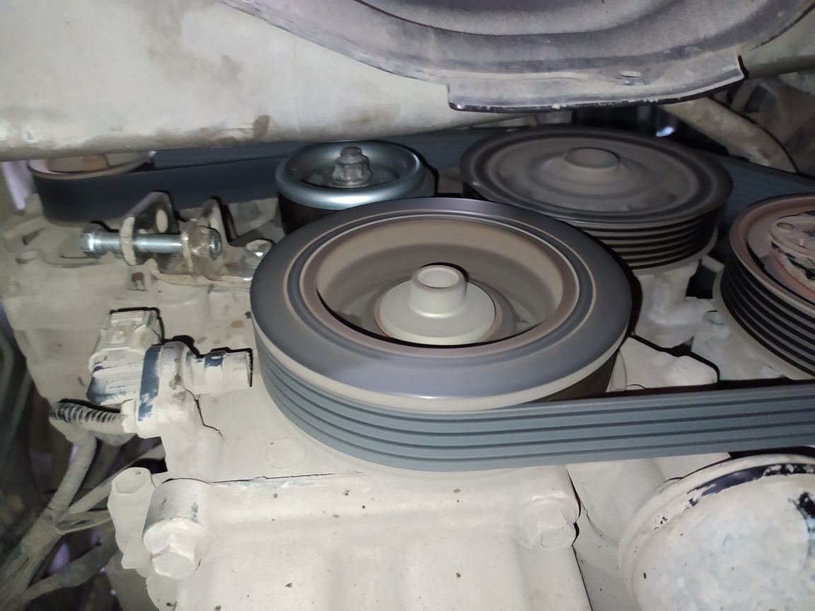 После замены приводного ремня